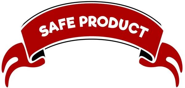 Biztonságos termék, a piros sáv. — Stock Fotó