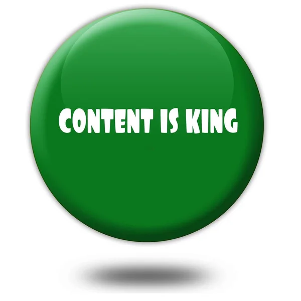 Зверніть увагу IS KING на зеленій 3d кнопці . — стокове фото