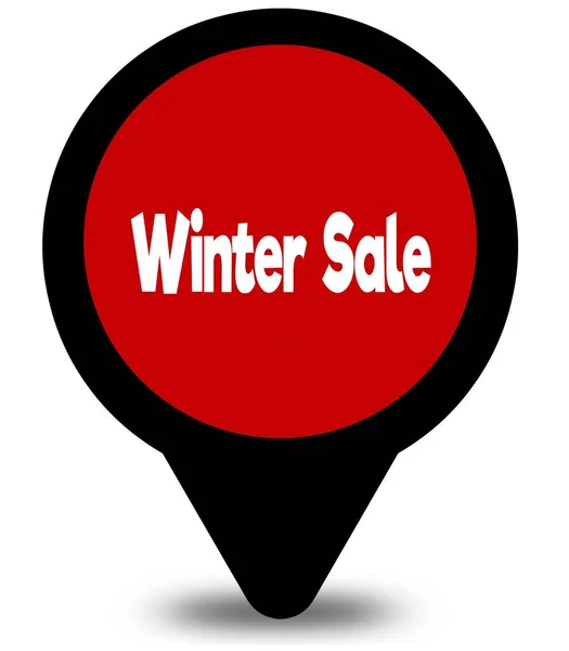 Winterschlussverkauf auf rotem Standort — Stockfoto