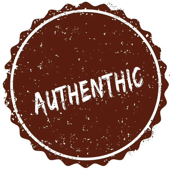 Grunge gumibélyegző az Authenthic belül a bélyegző szövege — Stock Fotó