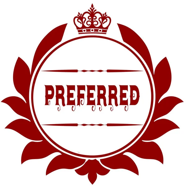 Old PREFERRED red seal. — Stock Photo, Image