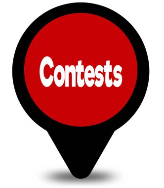 Yarışmalar üzerinde kırmızı konum işaretçisini illüstrasyon