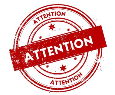 Dikkat sıkıntılı kırmızı pul.