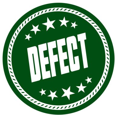 Yeşil 5 yıldızlı damga kusur ile .