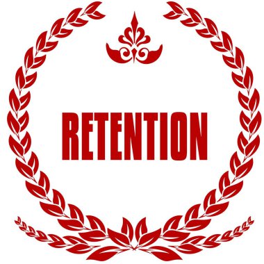 Saklama kırmızı defne rozeti.