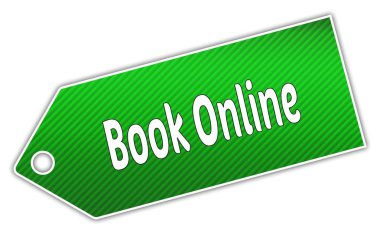 Çizgili yeşil kitap Online etiket.