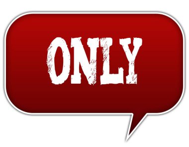 Sadece kırmızı konuşma balon balon üzerinde.