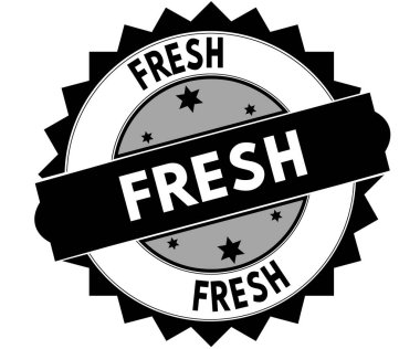 Taze metin ile siyah yuvarlak damga.