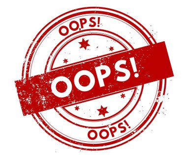 Oops kırmızı pul sıkıntılı.