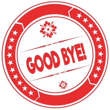 İyi güle güle turuncu pul.