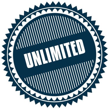 Yuvarlak sınırsız mavi etiket.