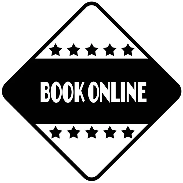 Kitap Online siyah elmas şekilli etiket etikette. — Stok fotoğraf