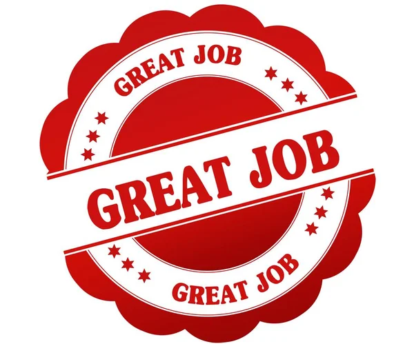 GREAT JOB red round rubber stamp — Stock Photo, Image