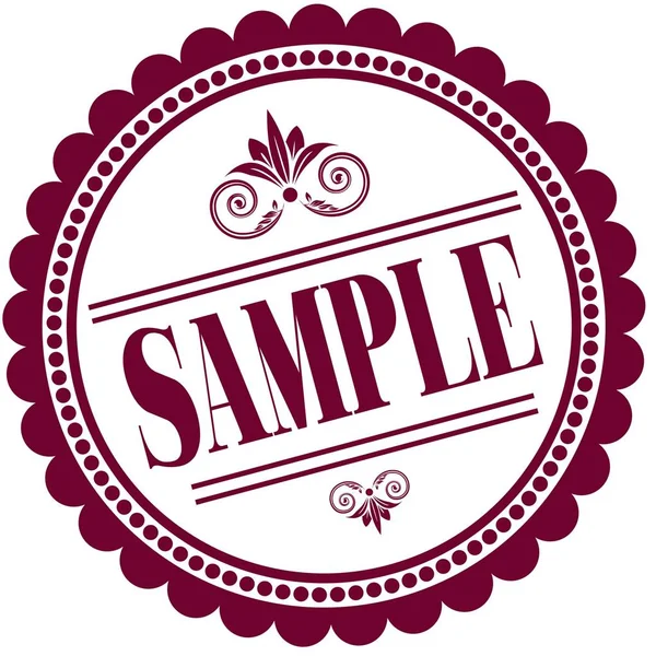 แสตมป์สีม่วงกับ SAMPLE  . — ภาพถ่ายสต็อก