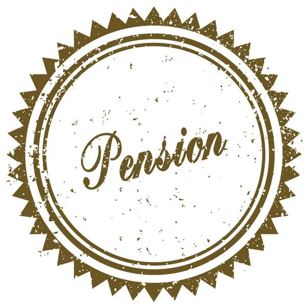 Brown Pension grunge stämpel — Stockfoto