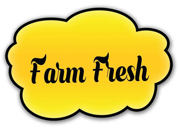 Farm friss fehér háttér sárga felhő kézzel — Stock Fotó