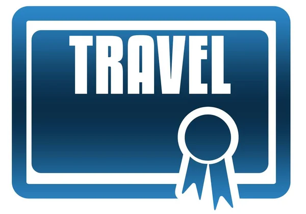 Certificado azul TRAVEL . — Foto de Stock