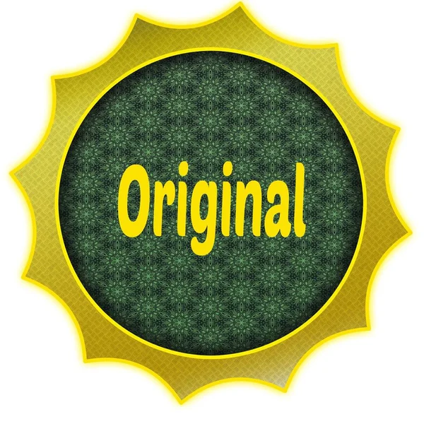 Badge doré avec texte ORIGINAL . — Photo