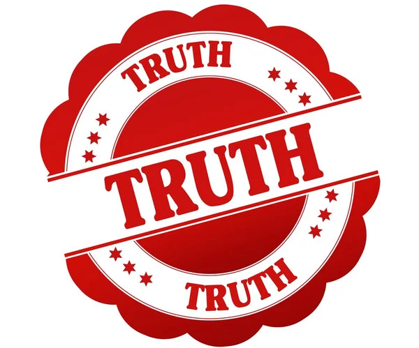 TRUTH red round rubber stamp — Stock Photo, Image