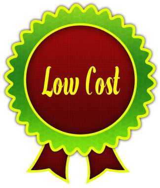 Kırmızı ve yeşil şerit rozet yuvarlak düşük maliyet.