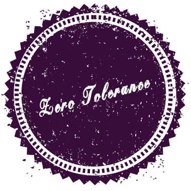 Mor sıfır tolerans sıkıntılı damgası