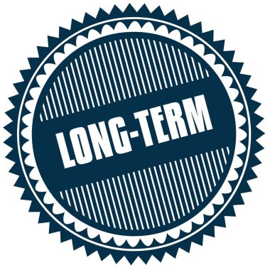 Yuvarlak uzun vadeli mavi etiket.