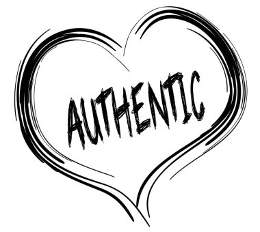 Otantik metinle kabataslak siyah kalp.