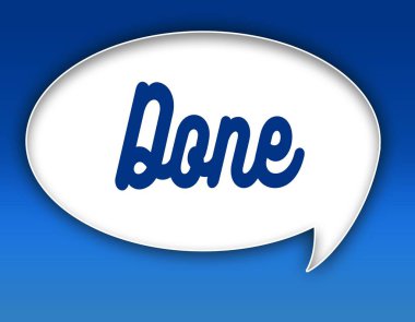 Metin diyalog balon illüstrasyon üzerinde yapılır. Mavi arka plan.