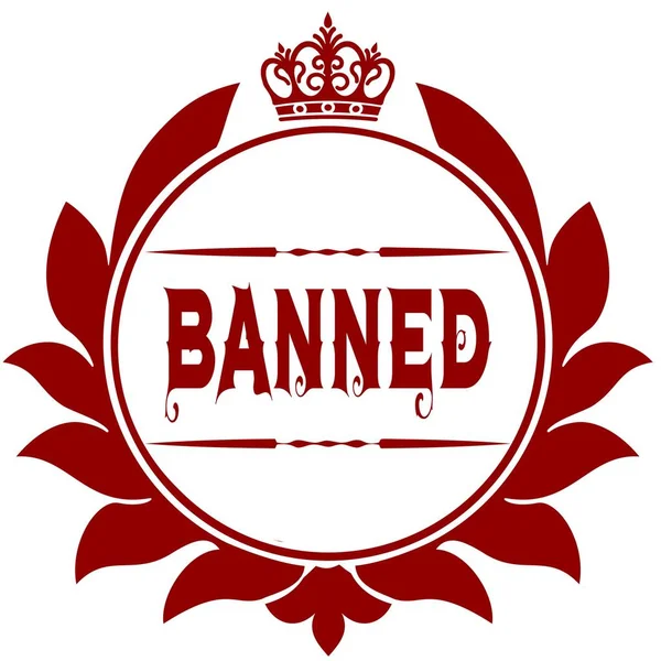 Old BANNED red seal. — Stock Photo, Image