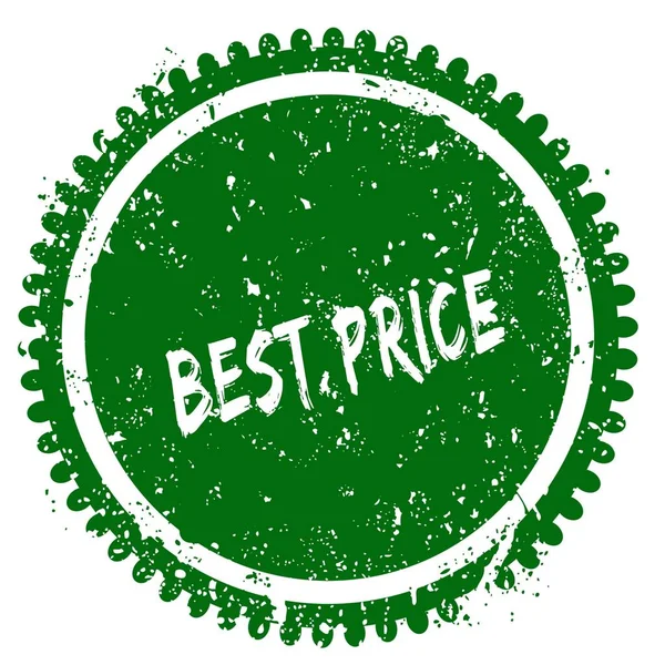 Bester Preis Round Grunge Green Stempel — Stockfoto