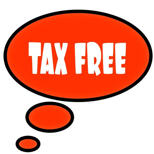 Bubble z Tax Free SMS myśli Orange. — Zdjęcie stockowe