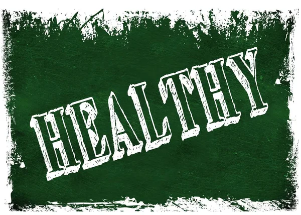 Grunge vert avec texte HEALTHY . — Photo