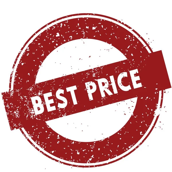 Ilustración de sello de goma rojo BEST PRICE sobre fondo blanco — Foto de Stock