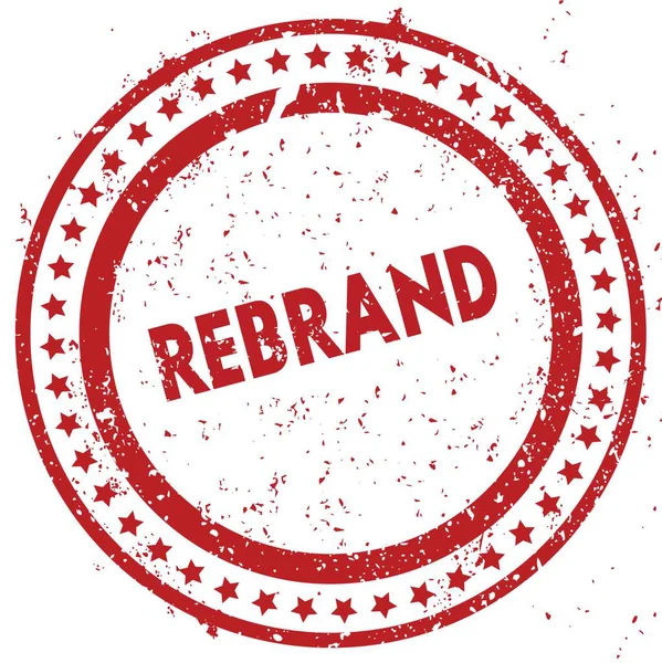 Red Rebarded Distressed Rubber Stempel mit Grunge-Textur — Stockfoto