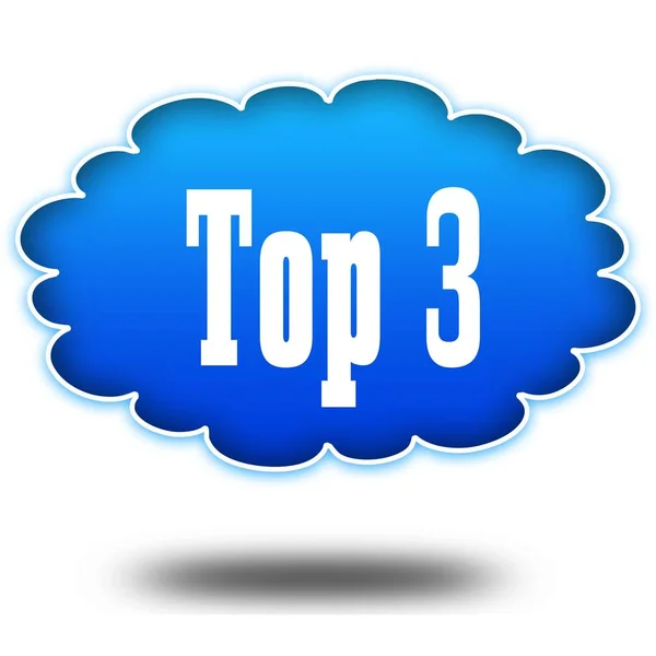 TOP 3 SMS sur nuage bleu flottant . — Photo