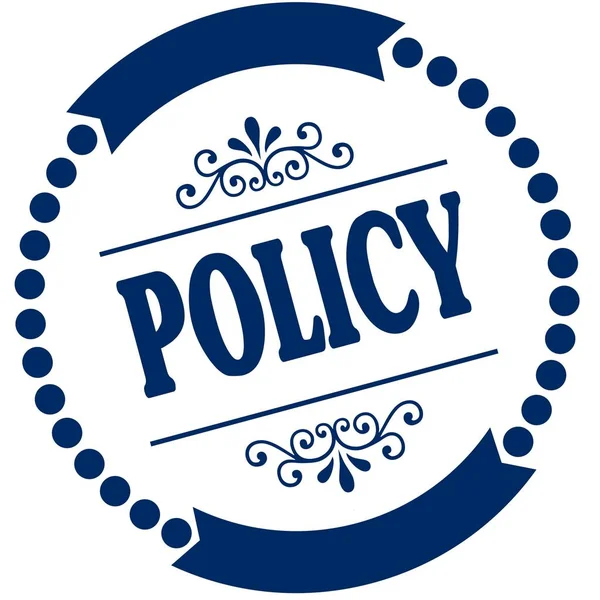 POLICY blue seal. — Stock Photo, Image