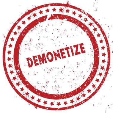 Kırmızı Demonetize sıkıntılı lastik damgası doku ile