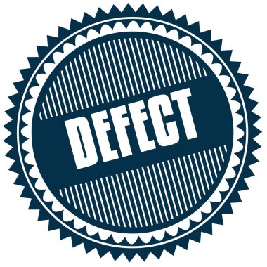 Yuvarlak kusur mavi etiket.