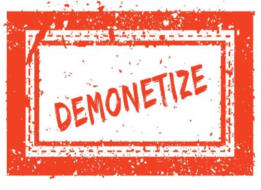 Turuncu kare çerçeve lastik damgası doku ile demonetize