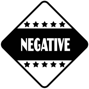 Siyah elmas etiket etiket şeklindeki olumsuz.