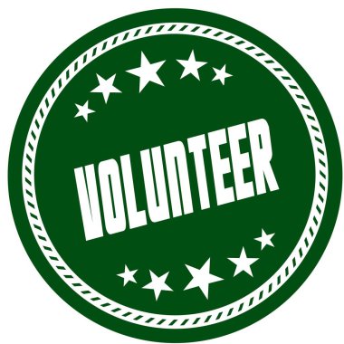 Yeşil 5 yıldızlı damga gönüllü ile .