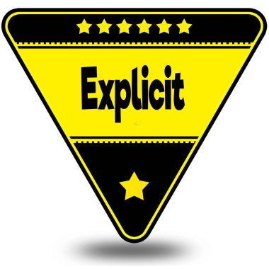 Açık Gölge ile siyah ve sarı üçgen üzerinde.