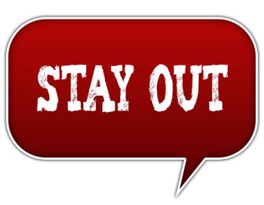 Out kırmızı konuşma balonu balonda kalmak.