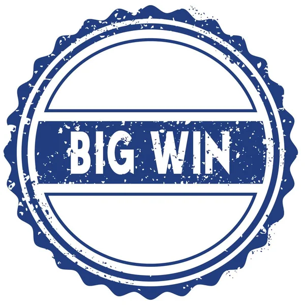 Büyük kazanmak damgası. etiket. mühür. Mavi yuvarlak grunge vintage şerit işareti — Stok fotoğraf