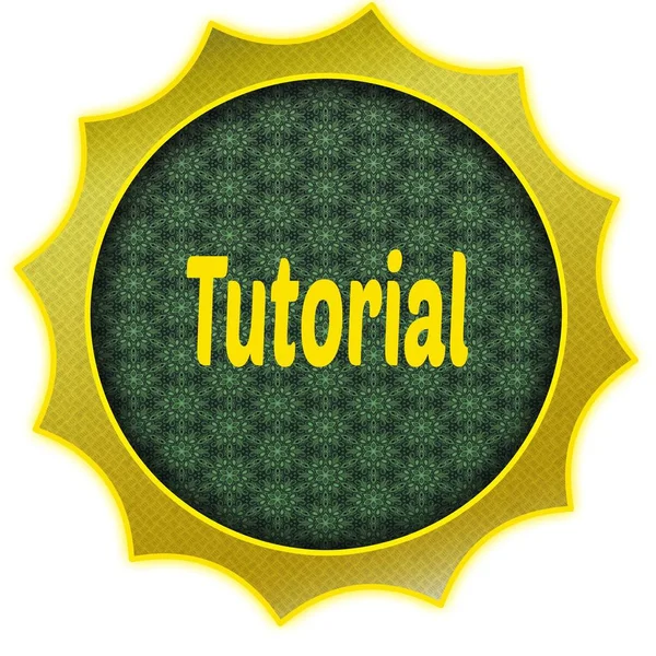 Badge dorato con testo TUTORIALE . — Foto Stock