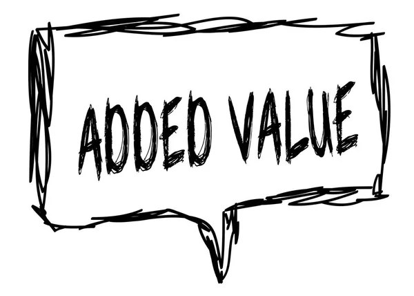 Προστιθέμενη αξία σε ένα μολύβι σκιαγραφημένο σημάδι. — Φωτογραφία Αρχείου