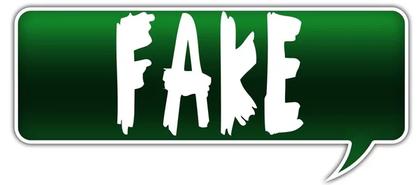 FAKE on green dialogue parola palloncino . — Foto Stock