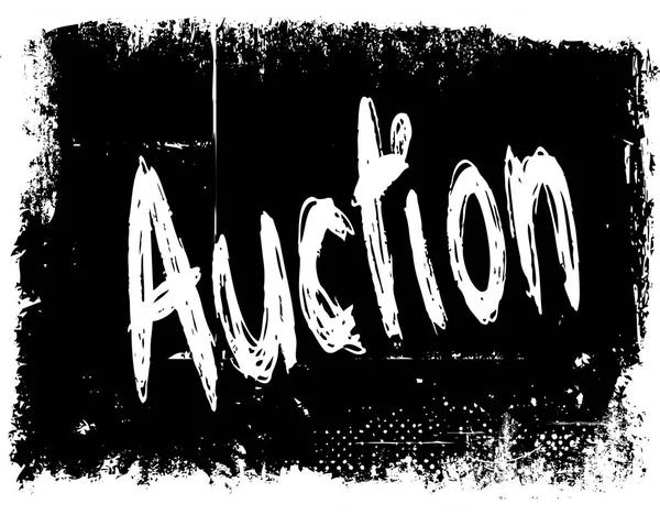 AUCTION on black grunge background. — Stock Photo, Image