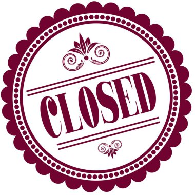 Mor damga ile kapalı .