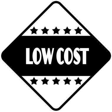 Siyah elmas şekilli etiket etikette düşük maliyet.